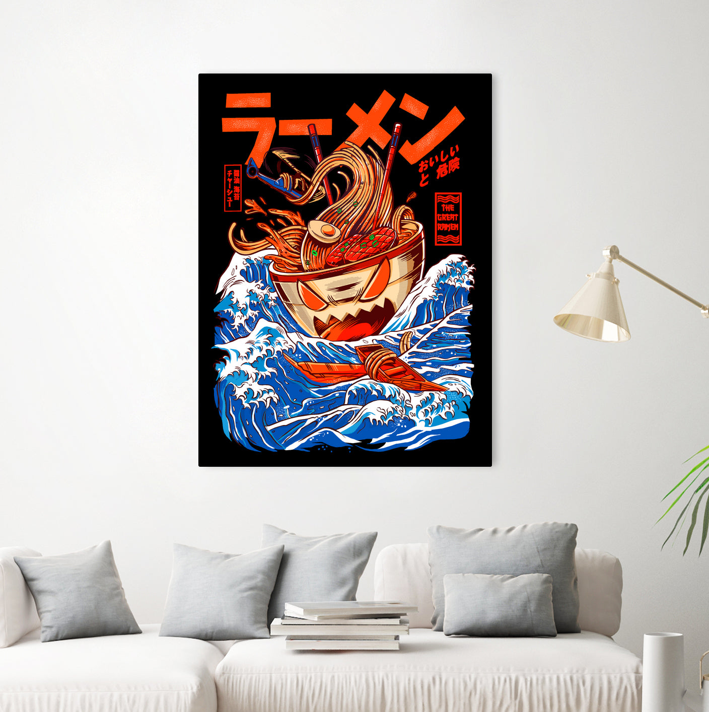 THE GREAT RAMEN OFF KANAGA by Sean R Porter on GIANT ART - white digital drawing