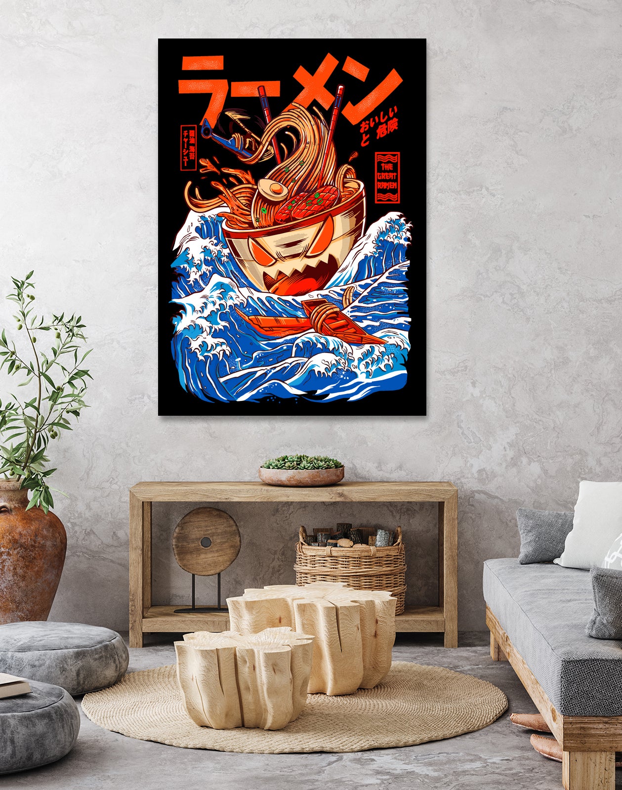 THE GREAT RAMEN OFF KANAGA by Sean R Porter on GIANT ART - white digital drawing