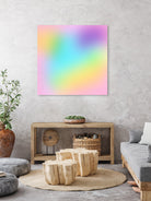 Soft Pastel Rainbow Gradient by Kelsey Lovelle on GIANT ART - blue digital painting