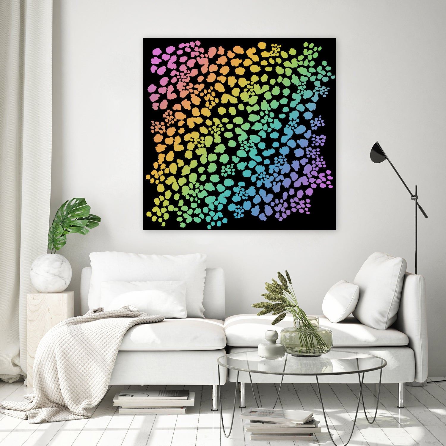 Rainbow Abstract Animal Print by Kelsey Lovelle on GIANT ART - green digital painting