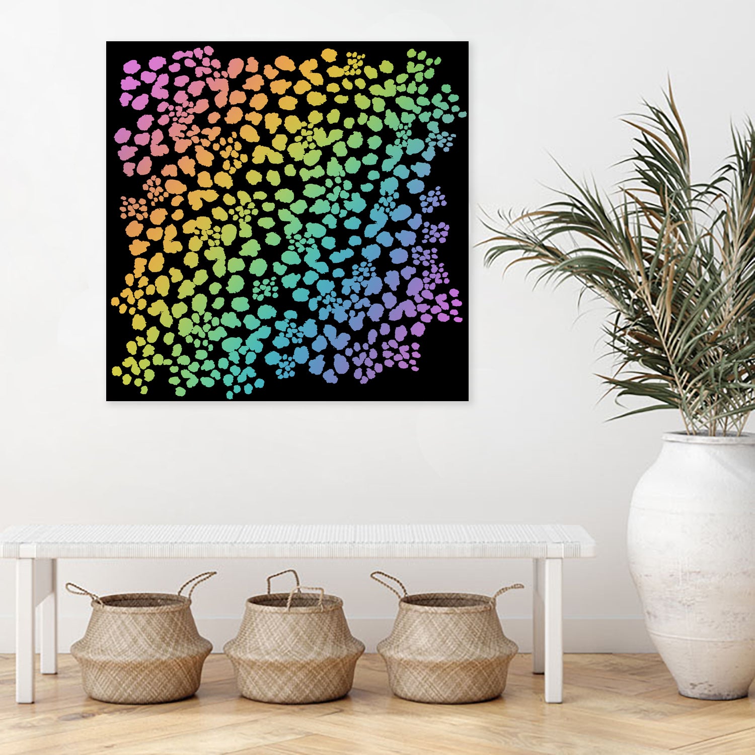 Rainbow Abstract Animal Print by Kelsey Lovelle on GIANT ART - green digital painting