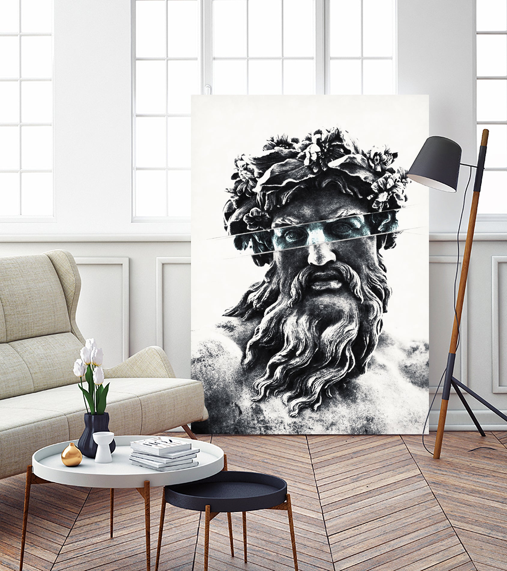 Zeus the king of gods by Menelaos Trompoukis on GIANT ART - gray digital painting