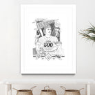 MIKE SCHMIDT 500 HR by Lewis Lenoble on GIANT ART - black mixed media