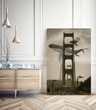 Whale Watching at the Golden Gate Bridge by David Loblaw on GIANT ART - gray photo illustration