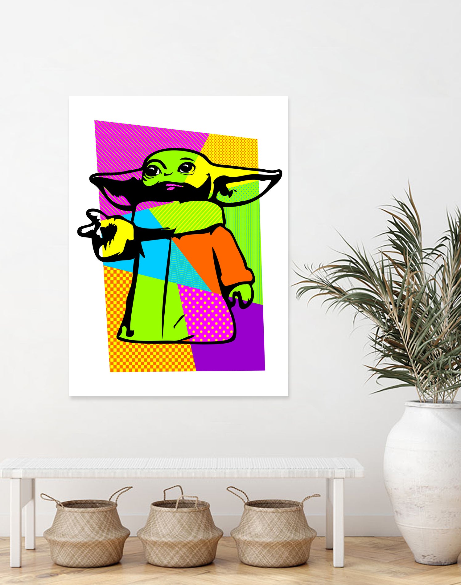 The Child | Baby Yoda | Mandalorian | Pop Art by William Cuccio on GIANT ART - green digital painting