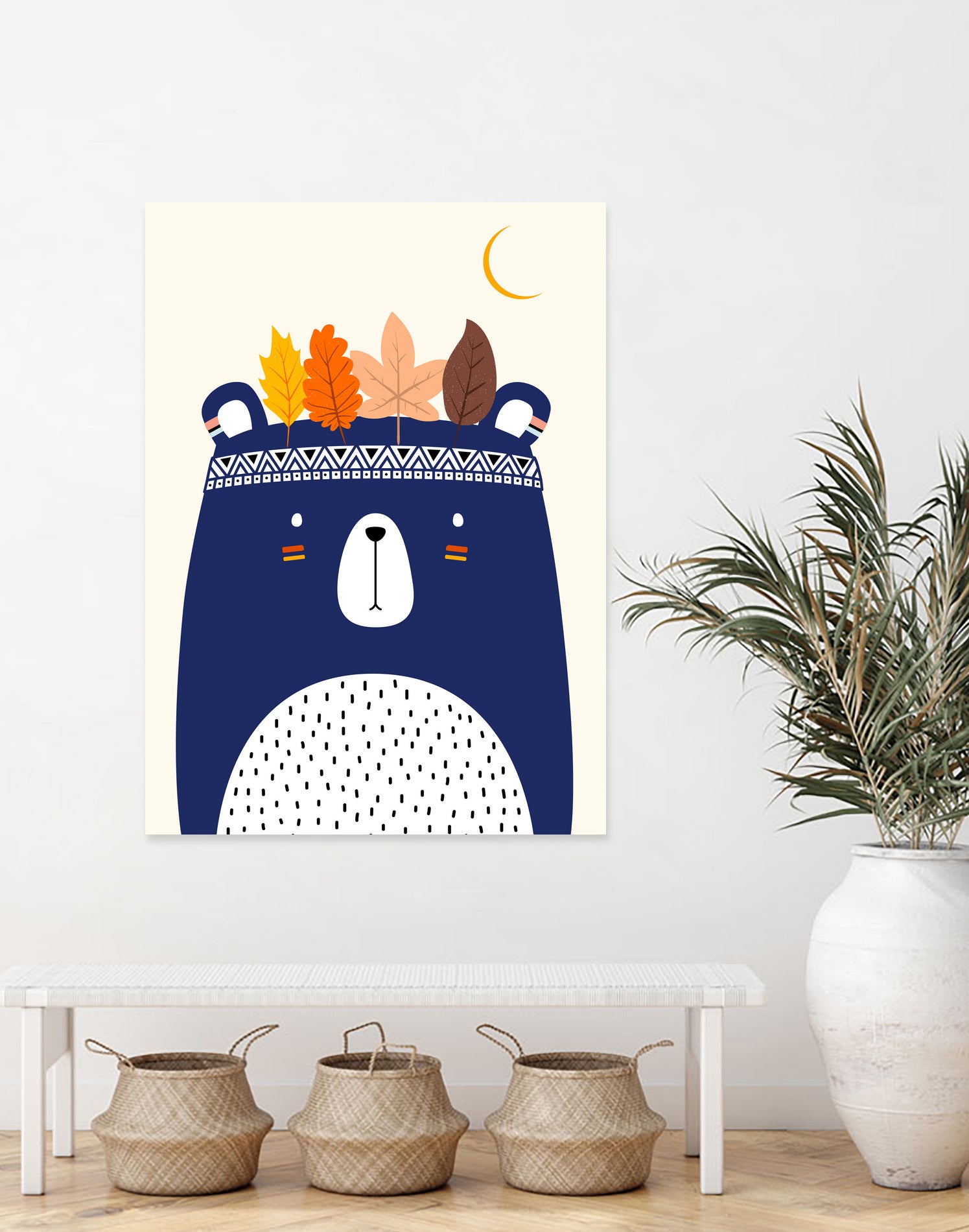 Brave Bear by Boris Draschoff on GIANT ART - blue digital drawing