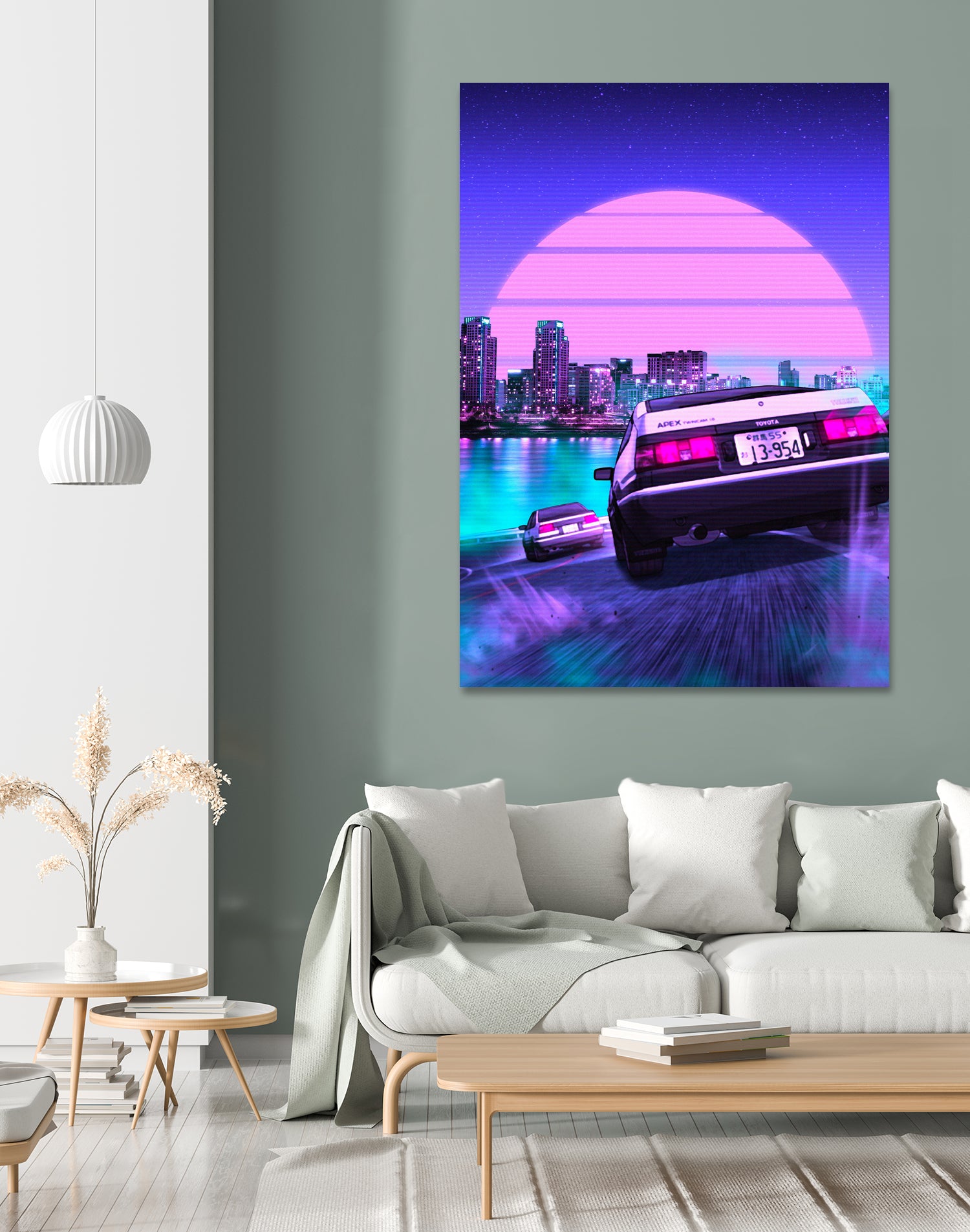 Initial D retrowave by Muhammad Daffa Umar on GIANT ART - fuchsia photo manipulation