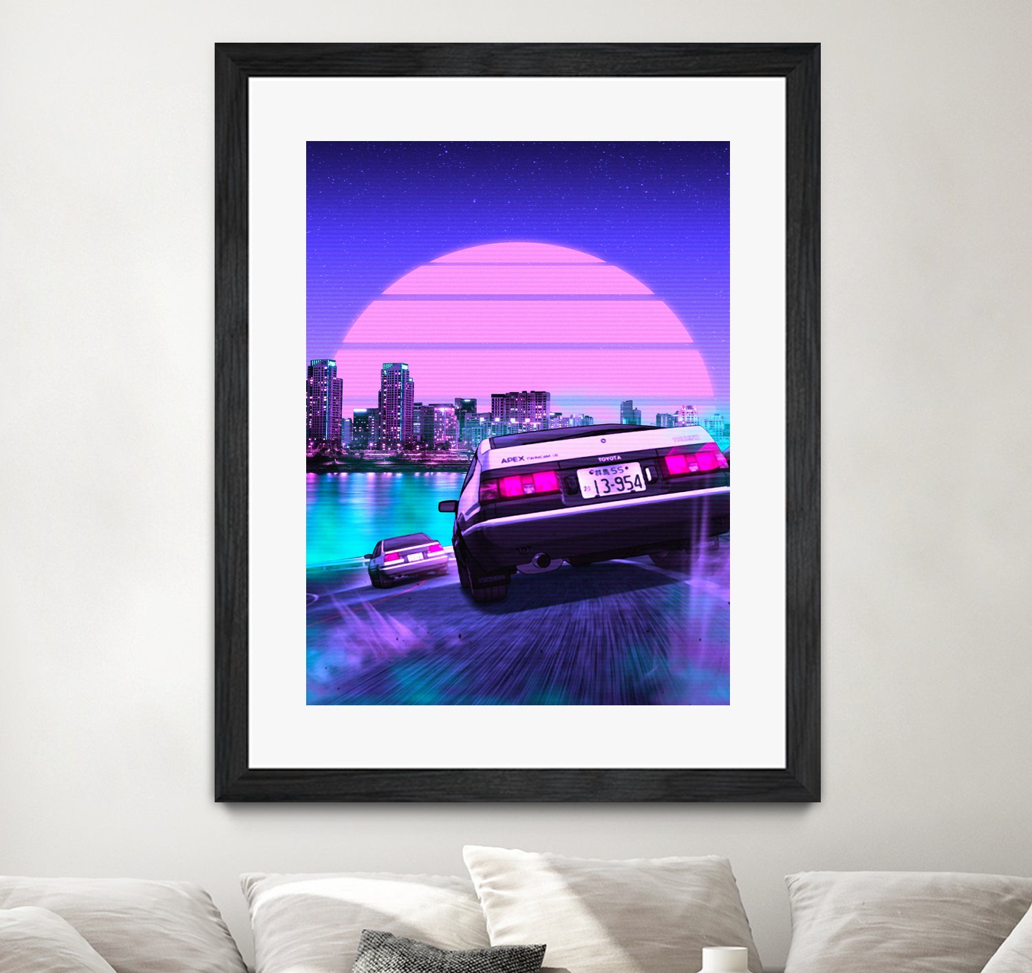Initial D retrowave by Muhammad Daffa Umar on GIANT ART - fuchsia photo manipulation