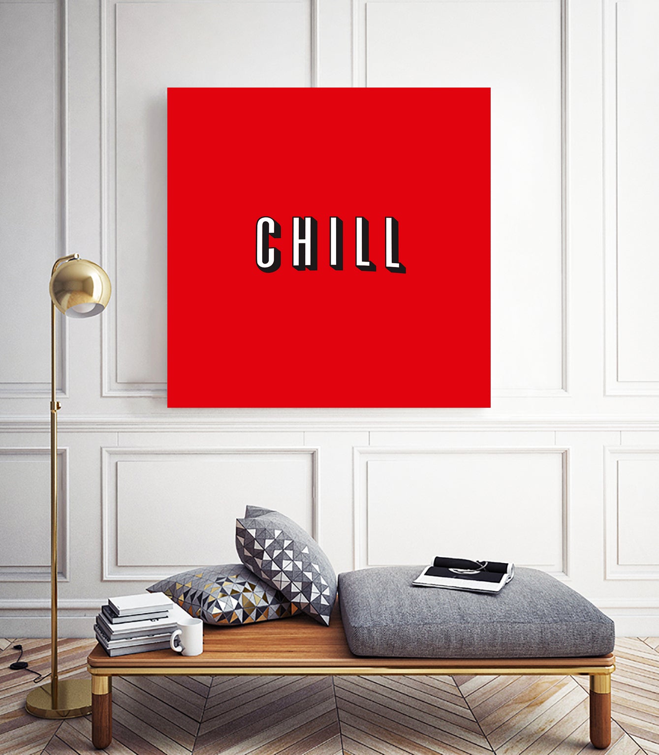 CHILL by Mike Tyau on GIANT ART - white typography