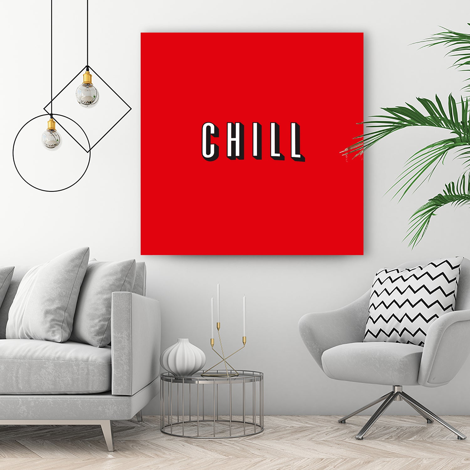 CHILL by Mike Tyau on GIANT ART - white typography