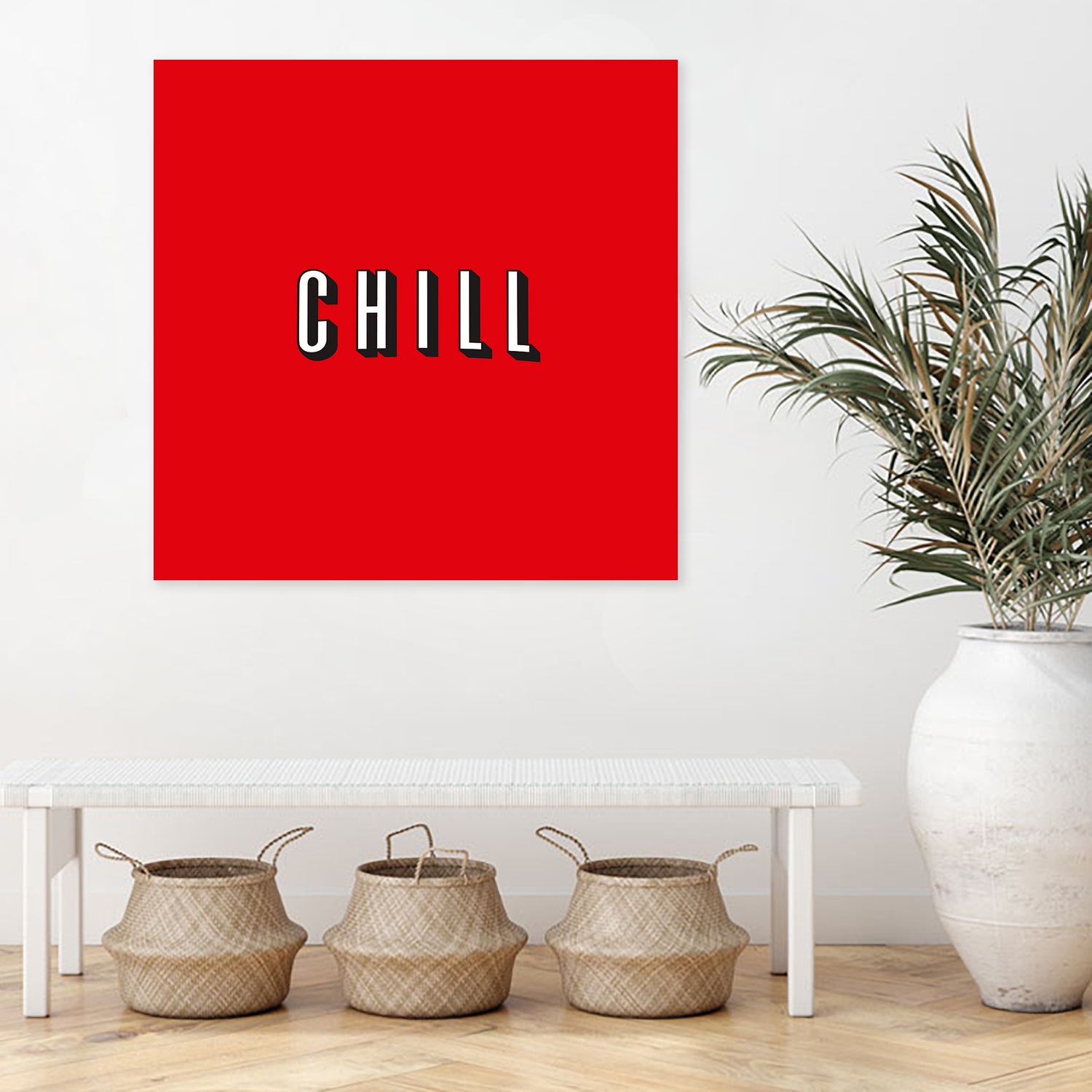 CHILL by Mike Tyau on GIANT ART - white typography