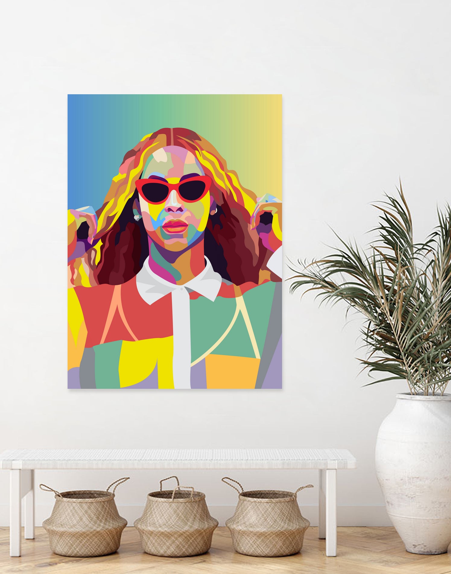 Beyonce Music Poster Art Print, Pop Art, Music Icon Wall Art by kim huynh on GIANT ART - fuchsia digital painting