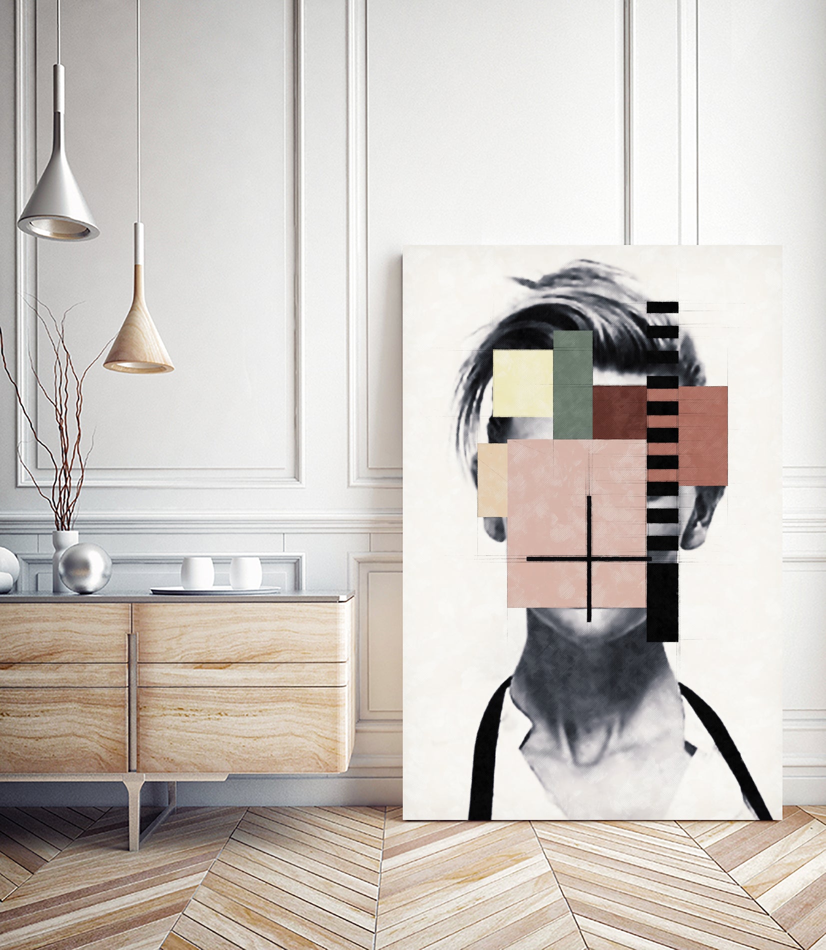 Beauty behind shapes and lines by Menelaos Trompoukis on GIANT ART - white digital painting