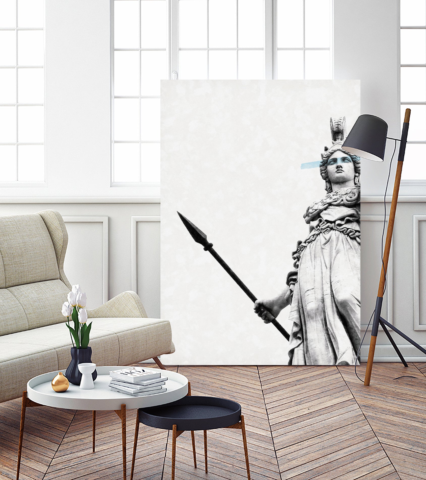 Athena the goddess of wisdom by Menelaos Trompoukis on GIANT ART - gray digital painting