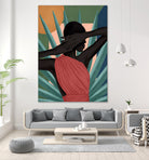 Pretty Misterious Woman by Mrs. Green on GIANT ART - green digital painting
