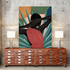 Pretty Misterious Woman by Mrs. Green on GIANT ART - green digital painting