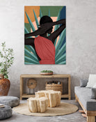 Pretty Misterious Woman by Mrs. Green on GIANT ART - green digital painting