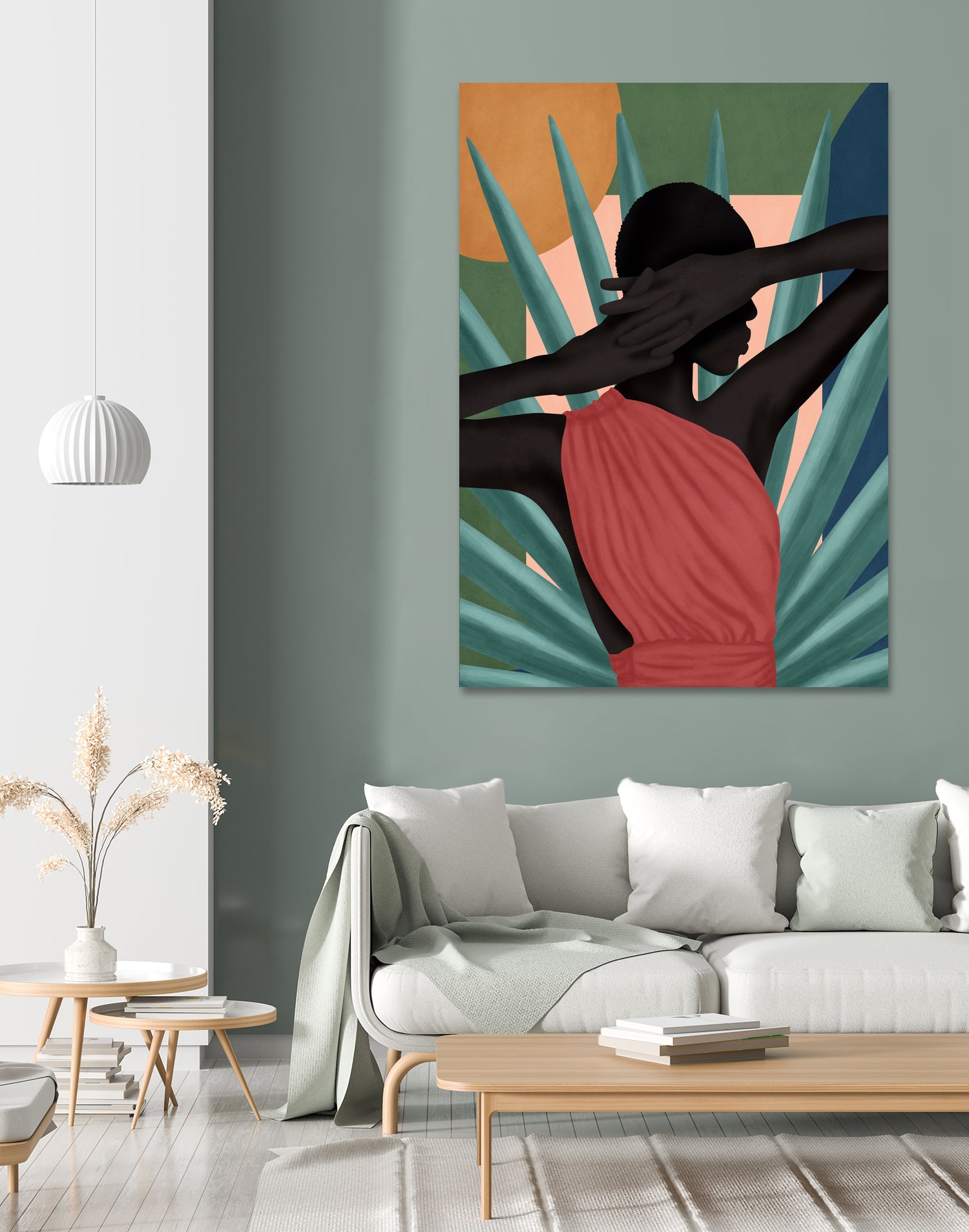 Pretty Misterious Woman by Mrs. Green on GIANT ART - green digital painting