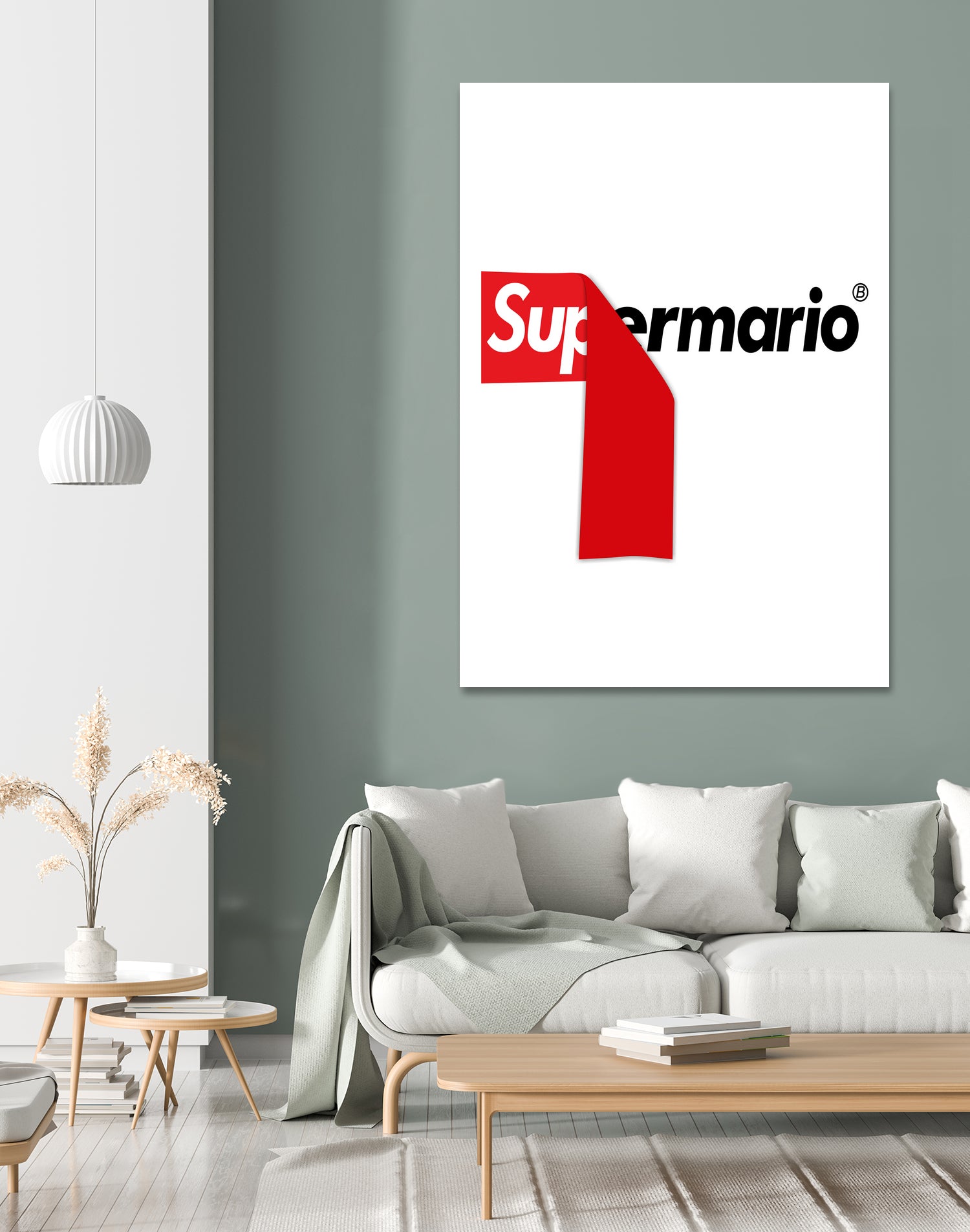 Supreme Mario by Rogelio I Luis on GIANT ART - white typography