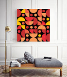 Funky Retro Pattern warm colours by Tal Hayoun on GIANT ART - red vector illustration