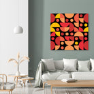 Funky Retro Pattern warm colours by Tal Hayoun on GIANT ART - red vector illustration