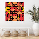 Funky Retro Pattern warm colours by Tal Hayoun on GIANT ART - red vector illustration