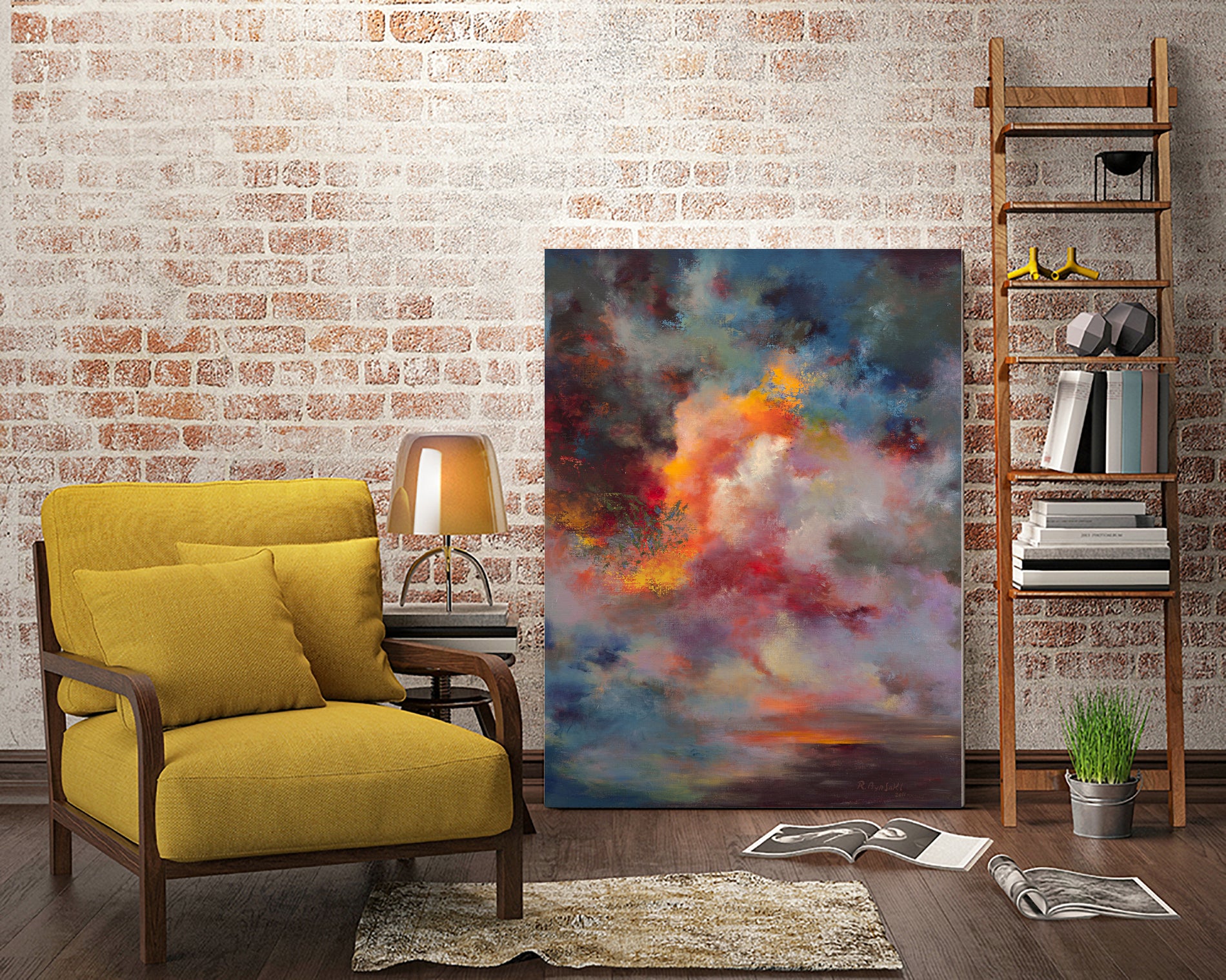 Sunset (#7004) by Rikka Ayasaki on GIANT ART - orange digital painting