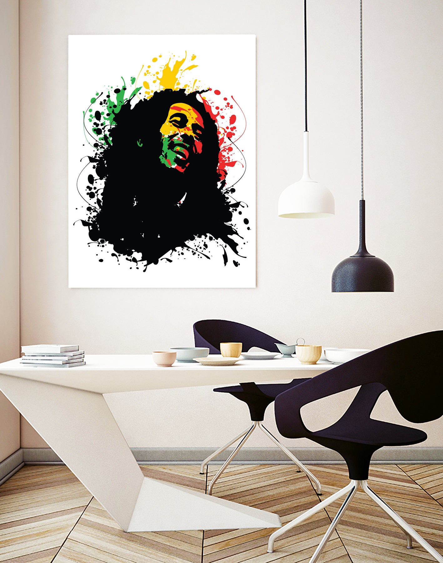 Bob Marley splatter art by sarta . on GIANT ART - white vector illustration