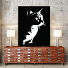 cat silhouette by sarta . on GIANT ART - white vector illustration