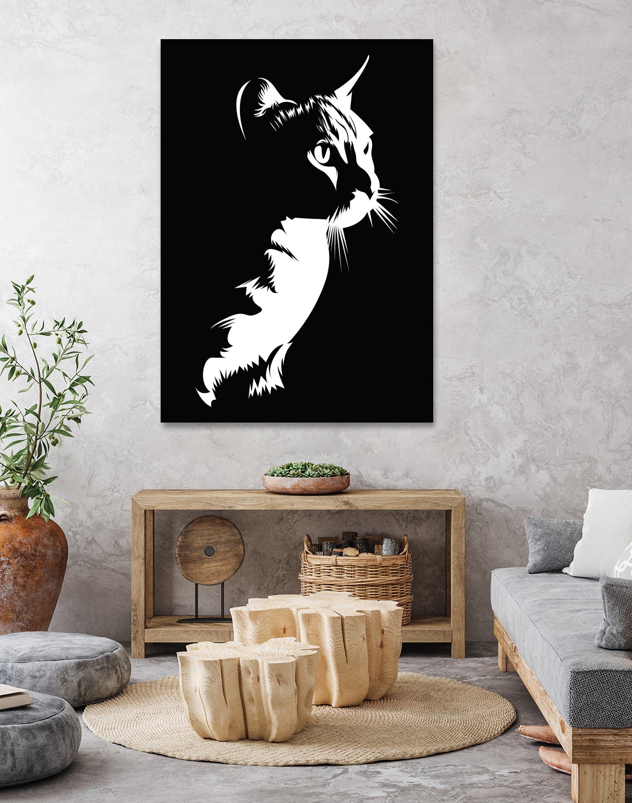 cat silhouette by sarta . on GIANT ART - white vector illustration
