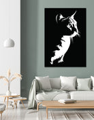 cat silhouette by sarta . on GIANT ART - white vector illustration