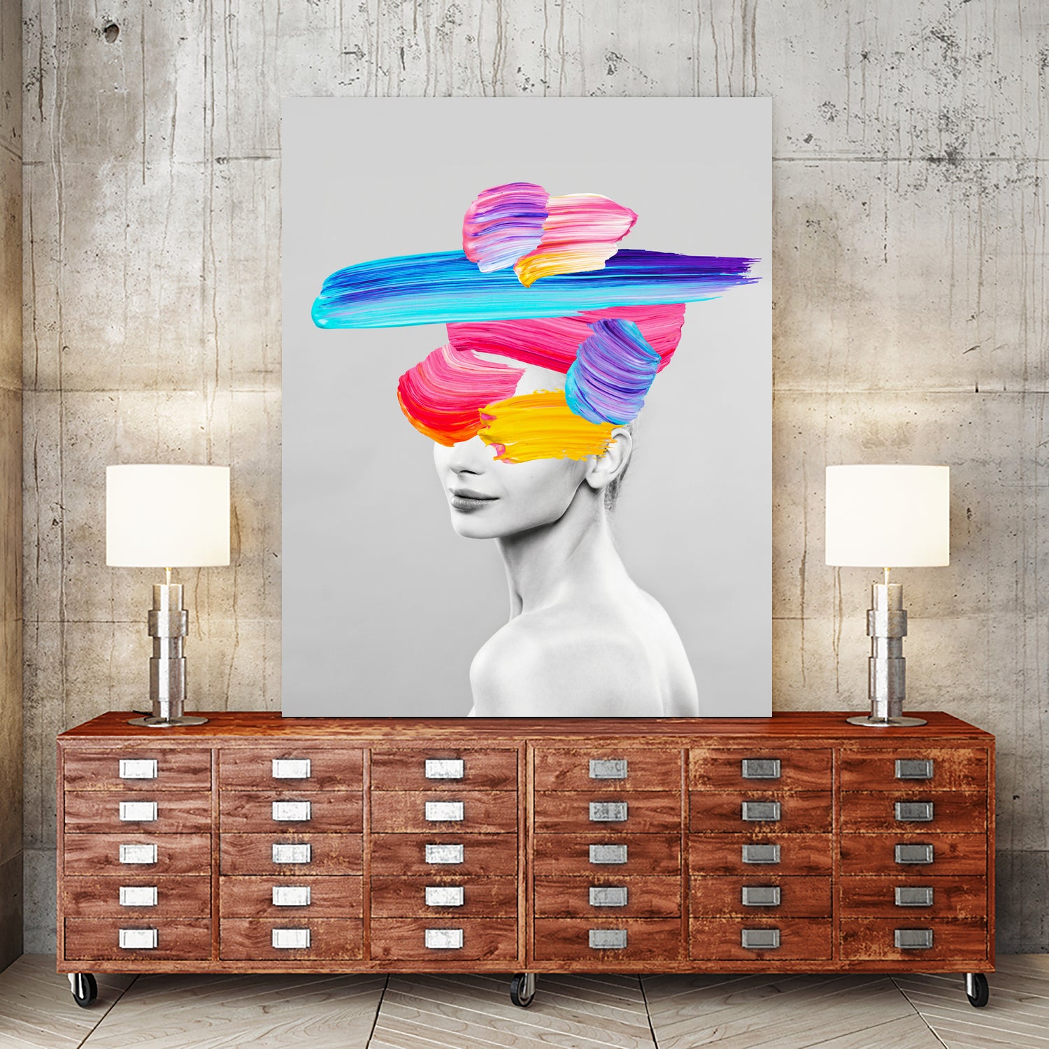 Beauty In Colors I by Juan Fonrodona on GIANT ART - gray mixed media