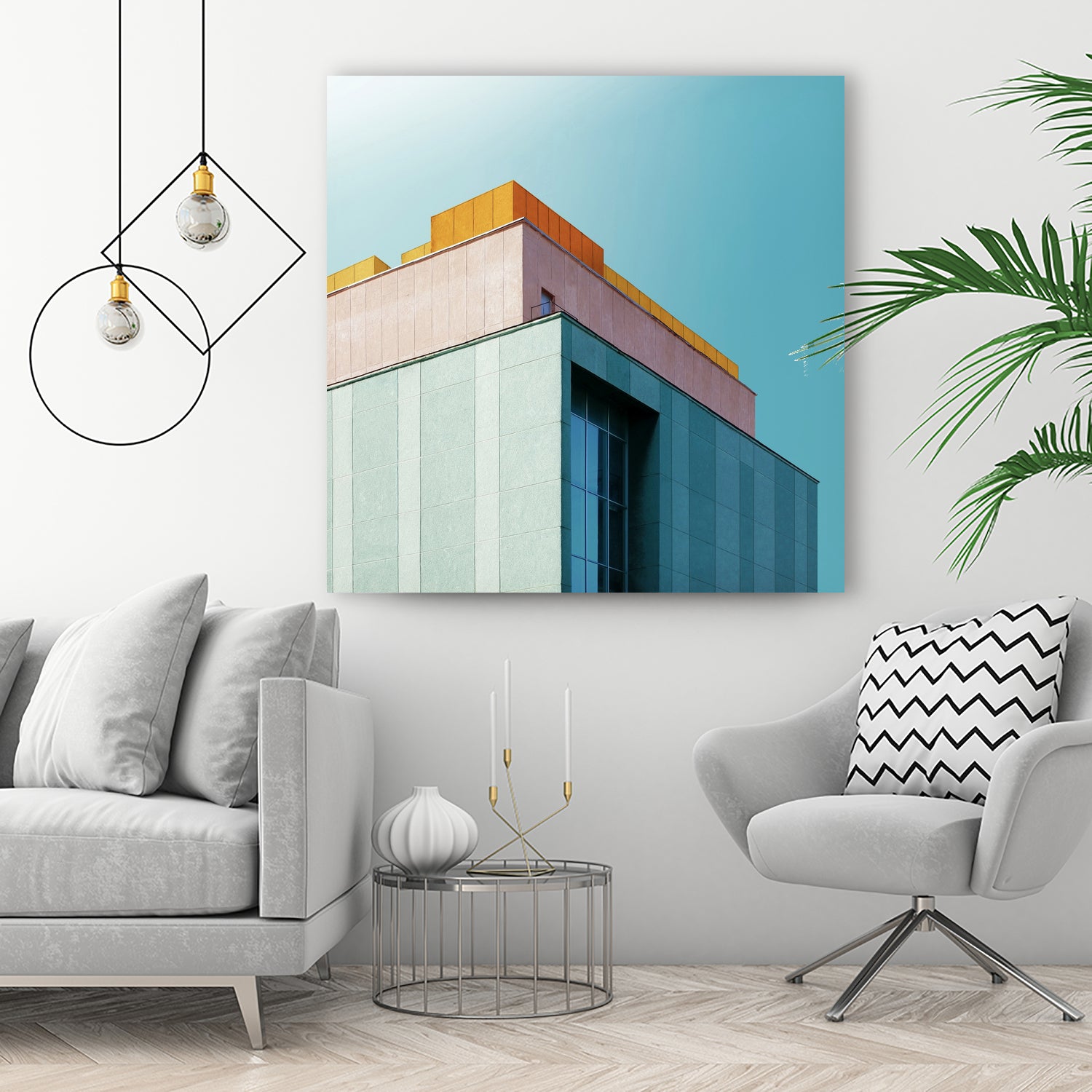 Architecture Minimal #9 by Dmitry Belousov on GIANT ART - green photo illustration