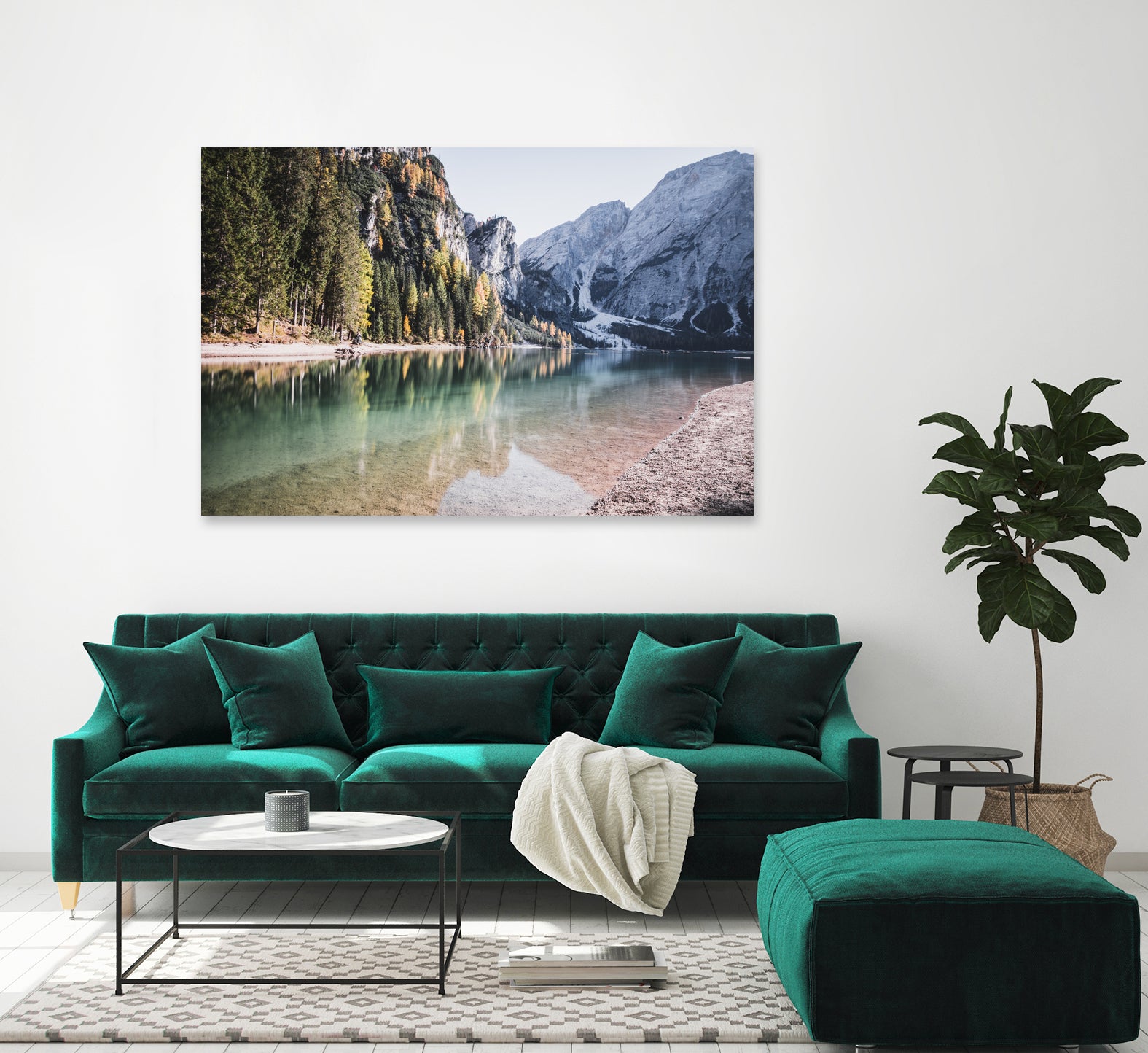 Lake Braies by Luca Cremasco on GIANT ART - green photo manipulation