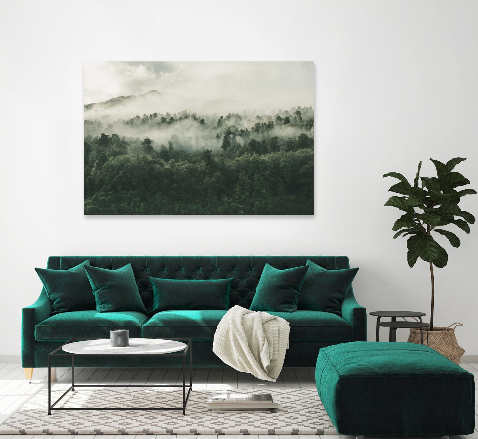 In My Other World, The Heart Of My Heart, Mountain Fog by MOHAMED HOWA on GIANT ART - black digital drawing