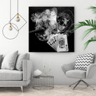 Game Over B-W by João Bello on GIANT ART - black mixed media