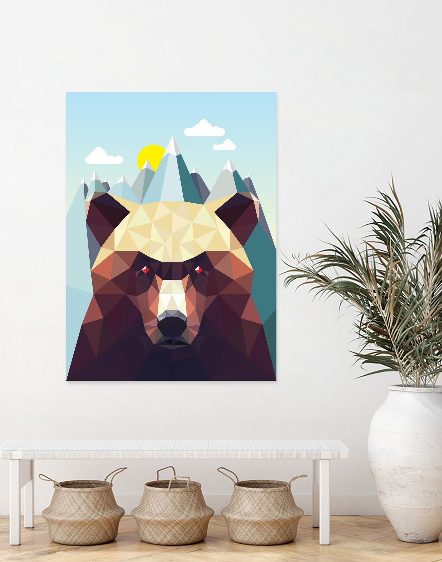 Bear Mountain by David Iwane on GIANT ART - blue vector illustration