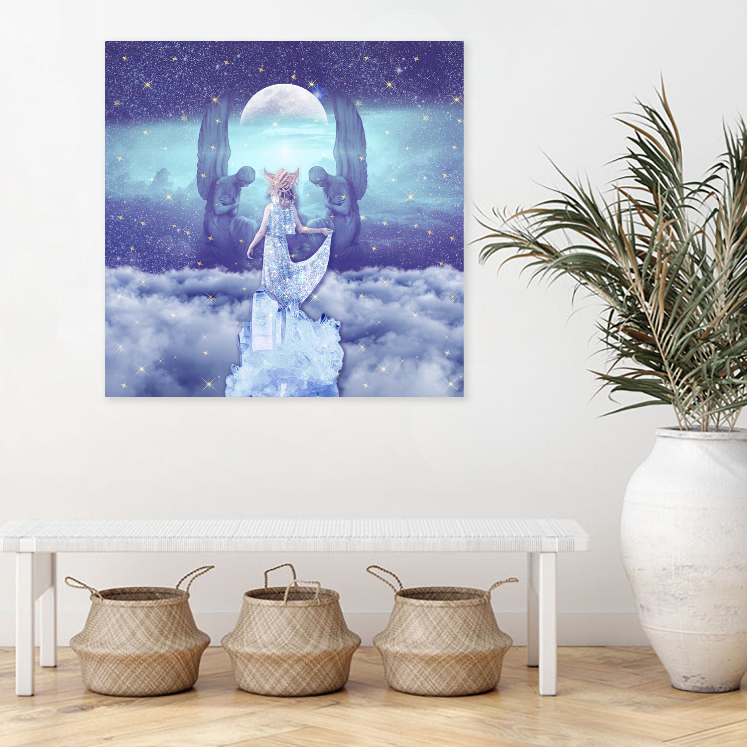 THE HIGH PRIESTESS TAROT CARD by Gloria Sánchez on GIANT ART - blue photo illustration