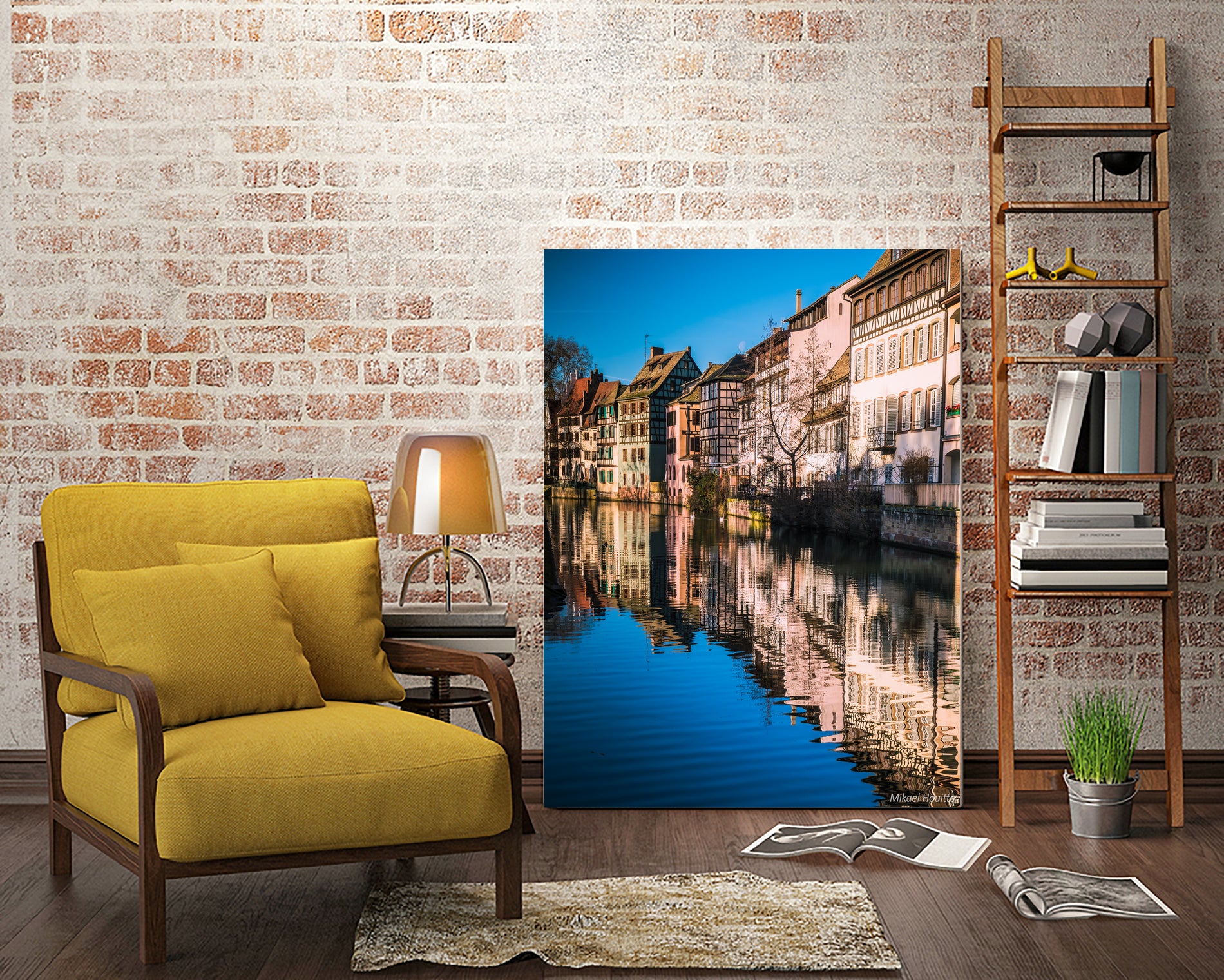 Maisons à colombages - Strasbourg by Mikael HOUITTE on GIANT ART - red photo illustration