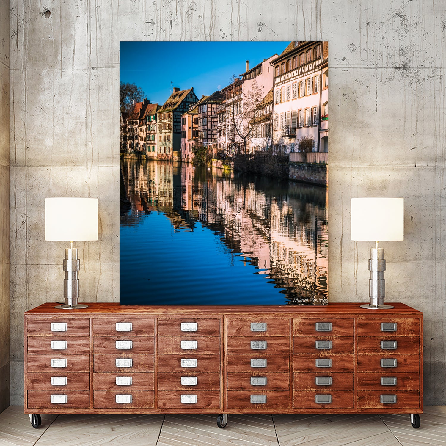 Maisons à colombages - Strasbourg by Mikael HOUITTE on GIANT ART - red photo illustration