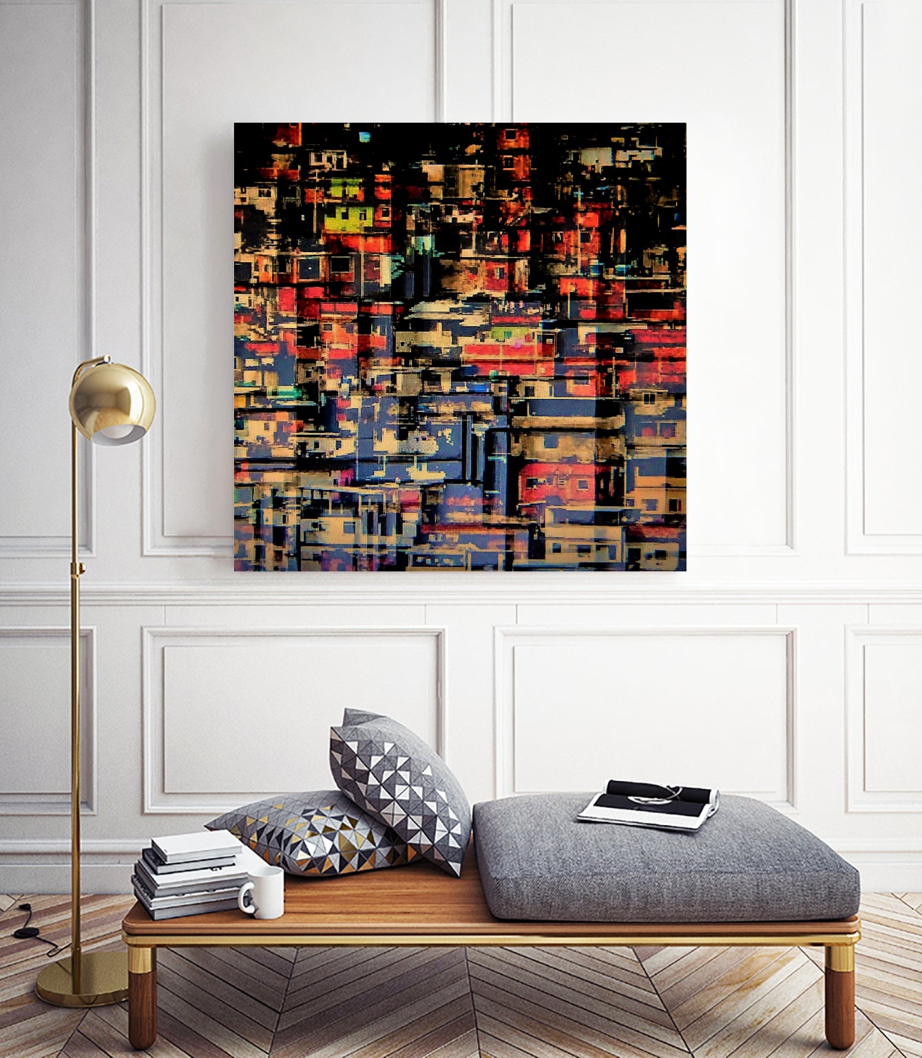 Favela - Brazil by Antonio Saraiva on GIANT ART - brown photo manipulation