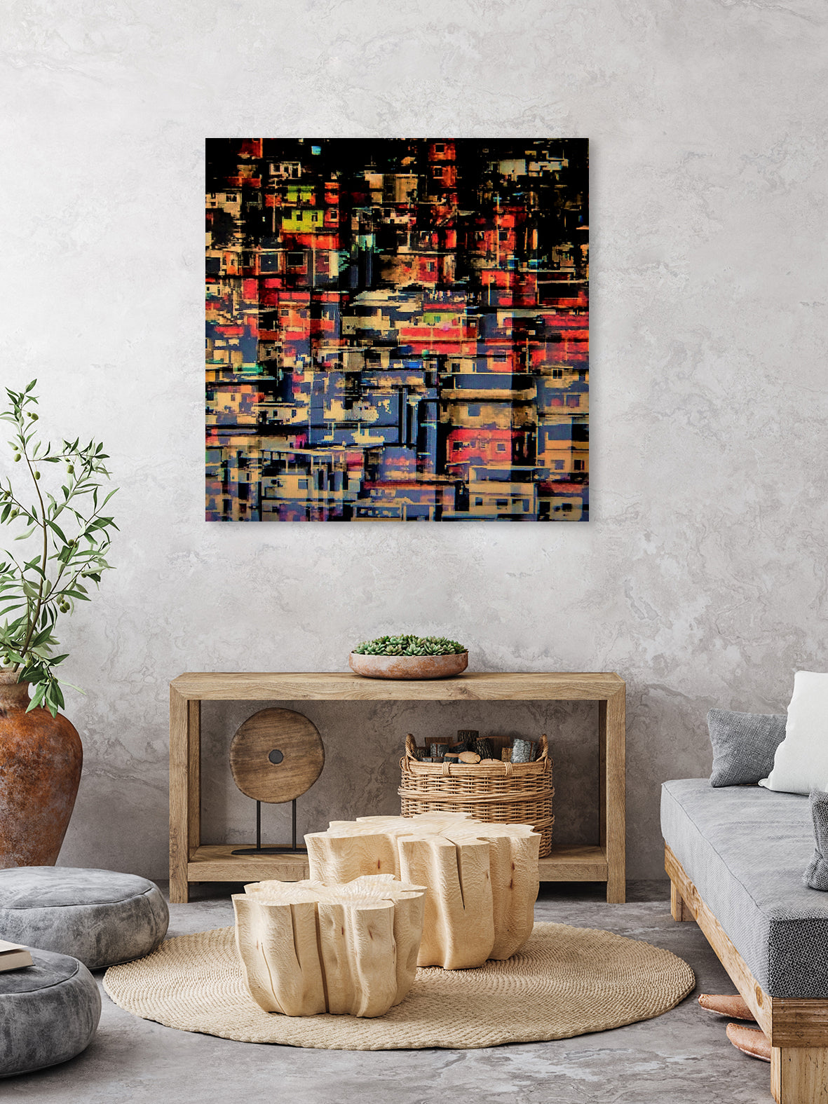 Favela - Brazil by Antonio Saraiva on GIANT ART - brown photo manipulation