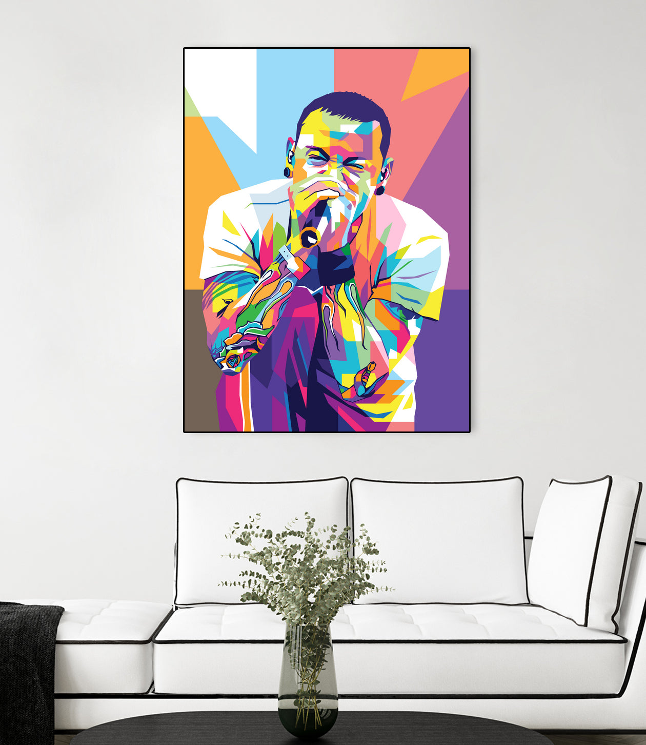Chester Bennington by Art Style on GIANT ART - white digital drawing
