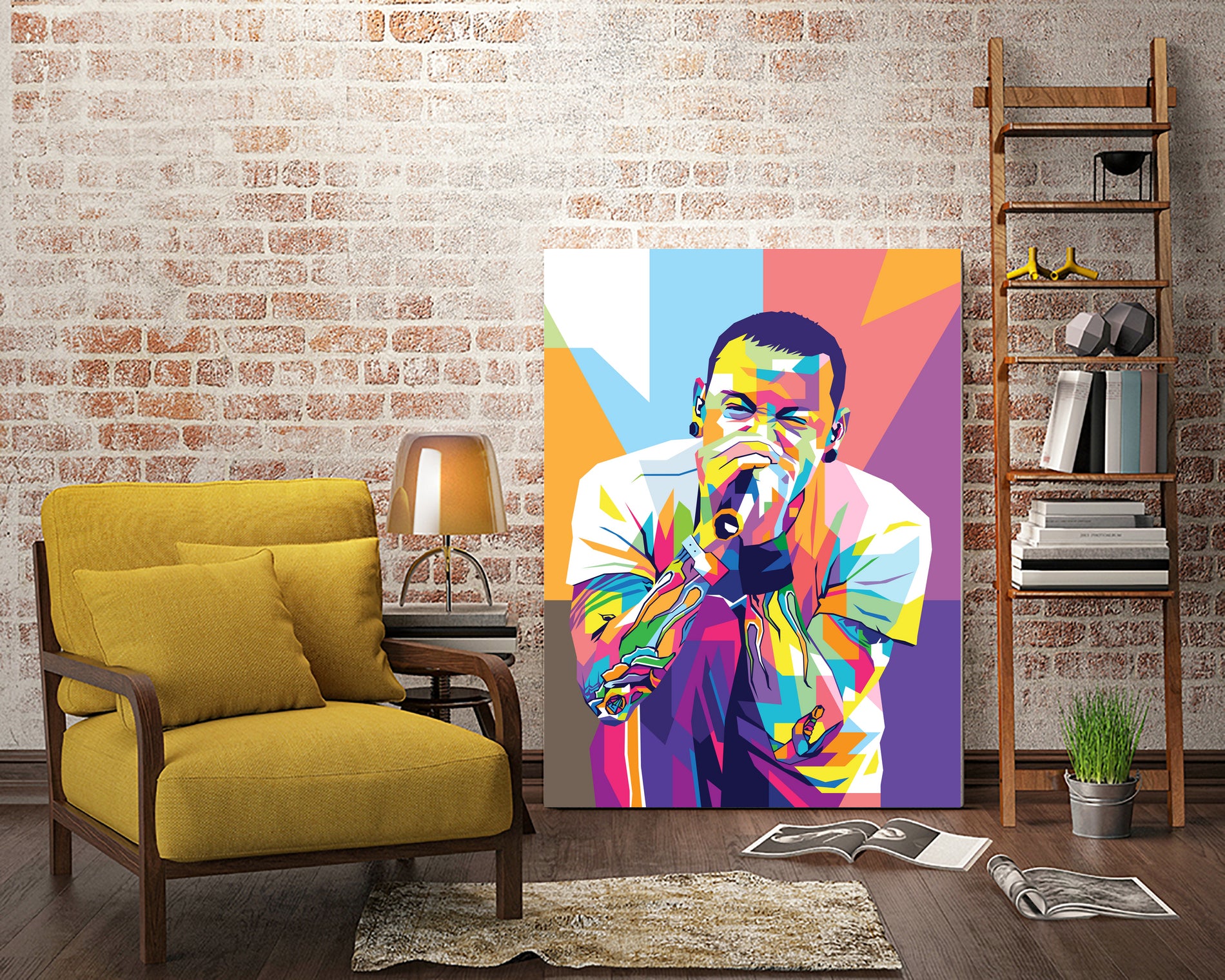 Chester Bennington by Art Style on GIANT ART - white digital drawing