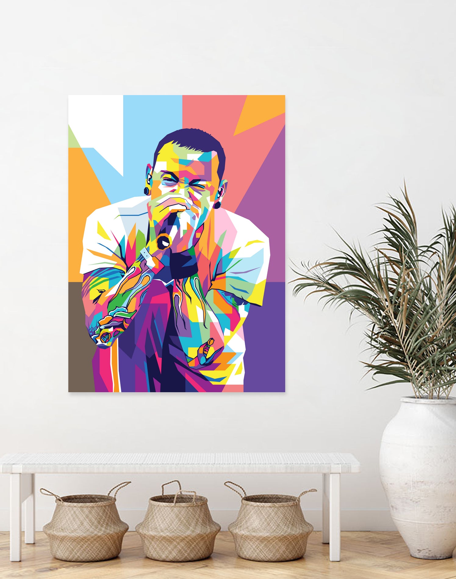 Chester Bennington by Art Style on GIANT ART - white digital drawing