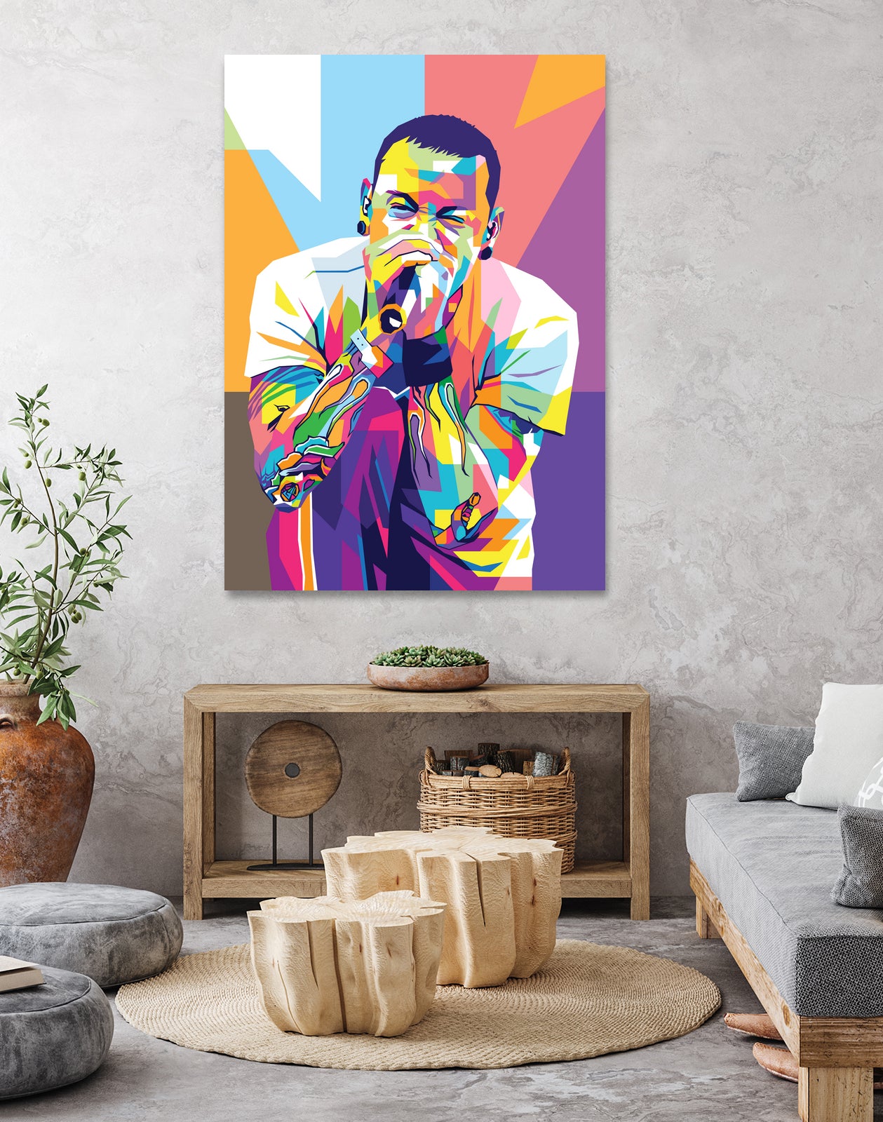 Chester Bennington by Art Style on GIANT ART - white digital drawing