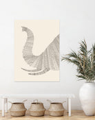 Elephant (On Beige) by Florent Bodart on GIANT ART - white digital drawing