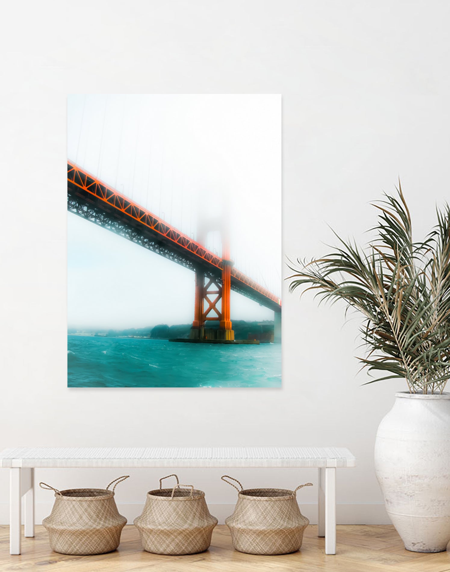 bridge and bay view at Golden Gate Bridge, San Francisco by sutee monchitnukul on GIANT ART - red photo manipulation