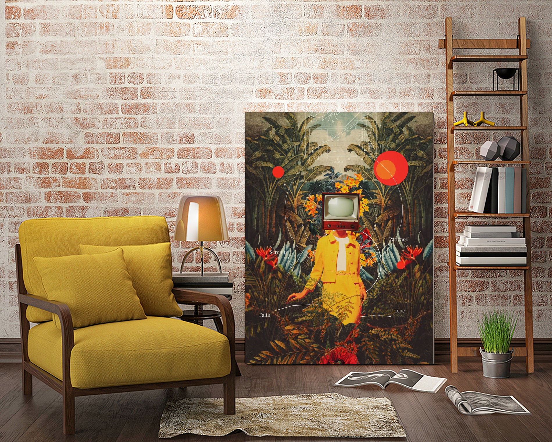 She Came from the Wilderness by Frank Moth on GIANT ART - green vector illustration