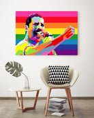 freddy mercury pride by Ahmad Nusyirwan on GIANT ART - yellow digital drawing